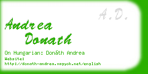 andrea donath business card